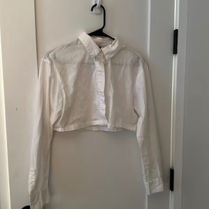 H&M Women’s Size XS Cropped Button Down